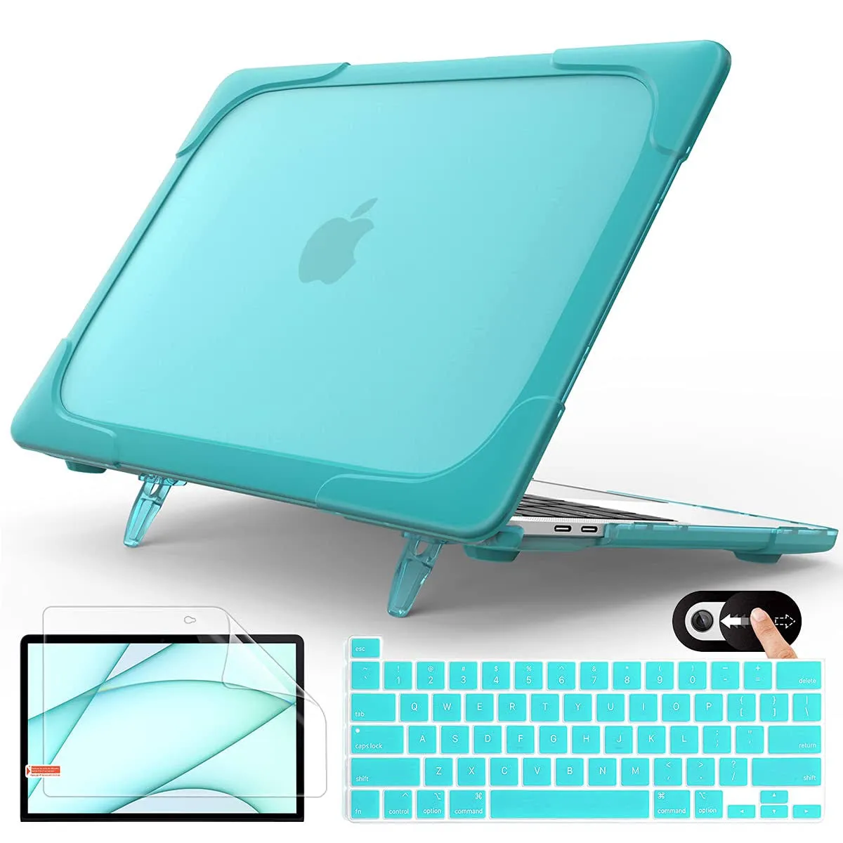 Mektron for MacBook Pro 16 Case A2141, Heavy Duty Shockproof Hard Shell Cover for MacBook Pro 16 inch 2020 2019 Release, Sky Blue