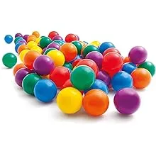 Intex 100 Pieces Large Plastic Fun Ballz for Ball Pits, Multicolor (6 Pack)