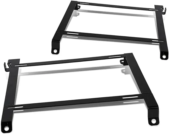 DNA MOTORING SBK-LM-240SX Pair of Low Mount Tensile Steel Seat Brackets Compatible with S13/S14 89-98, Black