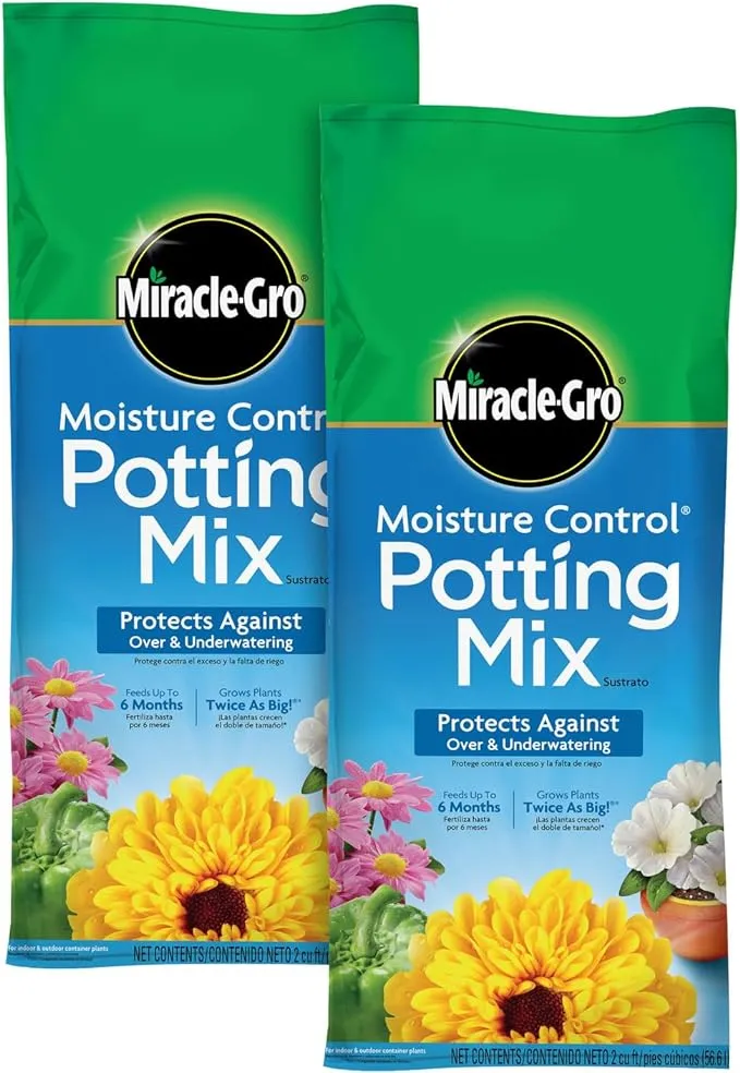 Miracle-Gro Moisture Control Potting Mix, 2 cu. ft. (2-Pack)