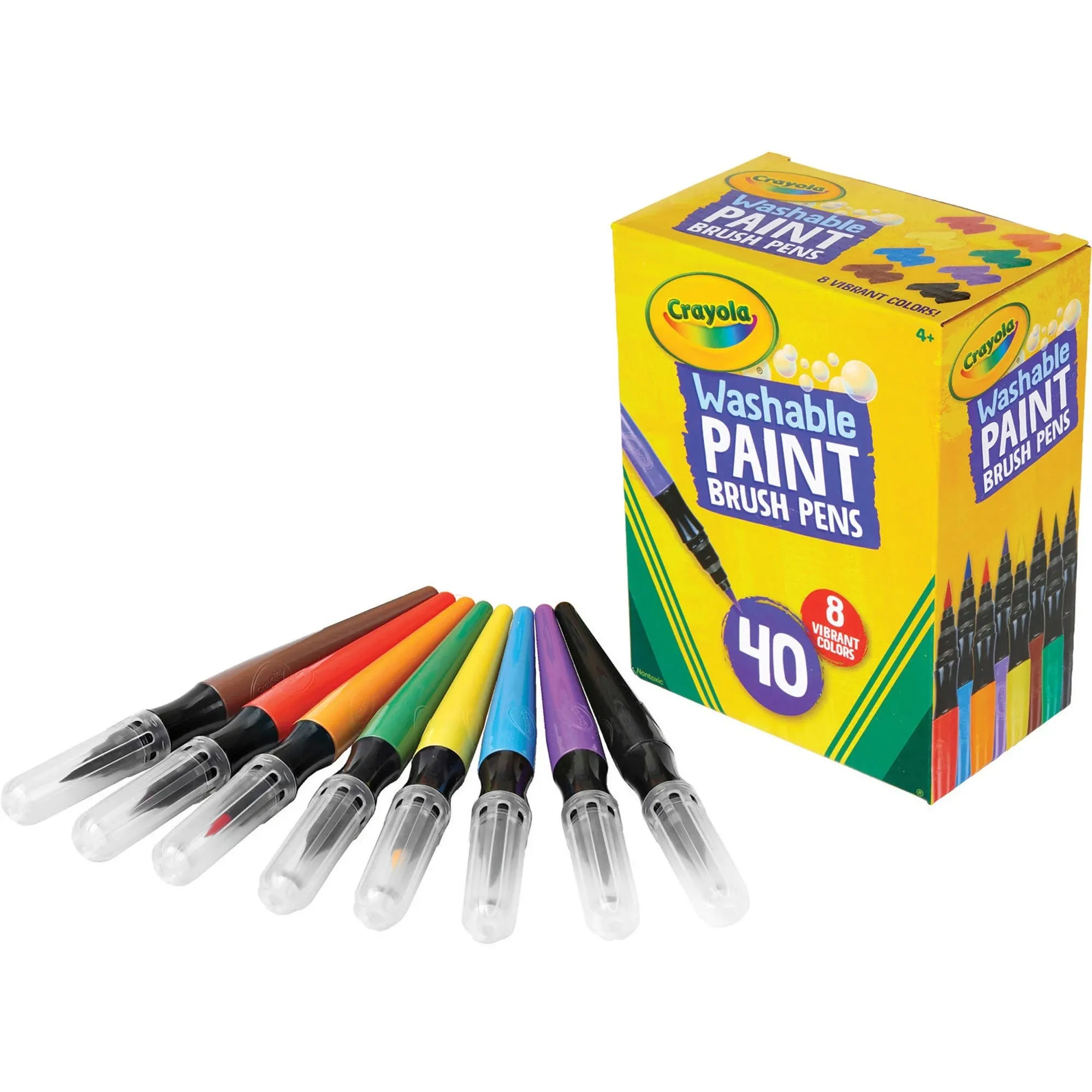 Crayola Llc Formerly Binney &amp; Smith BIN546203 No Drip Paint Brush Pens 40Ct