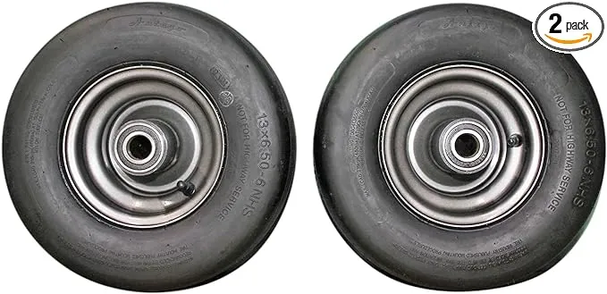 (Set of 2) 13x6.50-6 4 Ply Ariens/Gravely Tire & Wheel Assemblies | Charcoal Grey