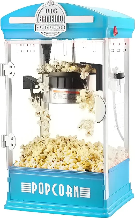 Big Bambino Popcorn Machine - Old Fashioned Popcorn Maker with 4-Ounce Kettle Measuring Cu