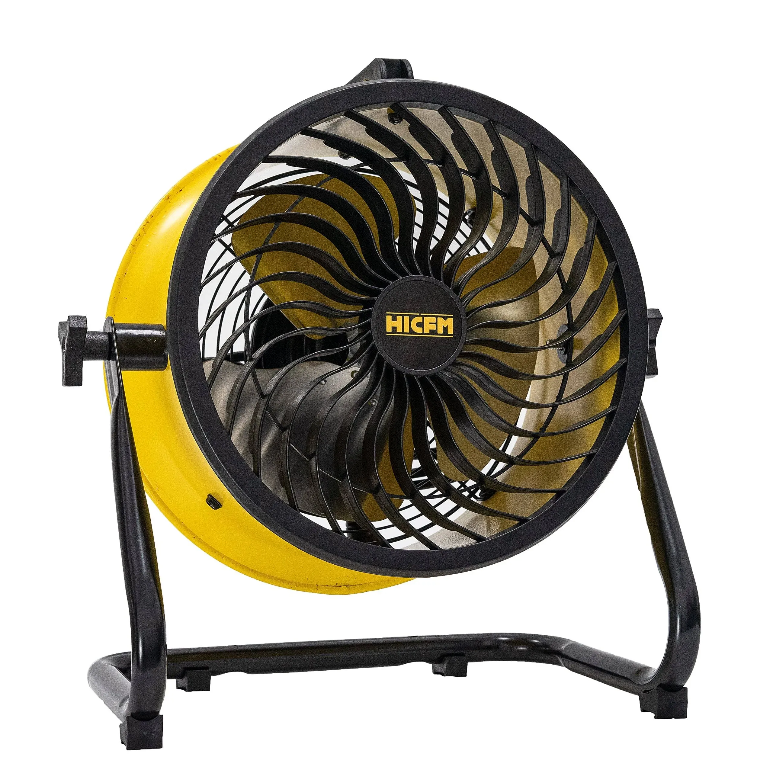 10" High-velocity Drum Air Circulator Fan 1200 CFM Large Airflow Turbo Shop Floor Fan with 360-degree Pivoting Head, 3-speed 1/12 HP Motor