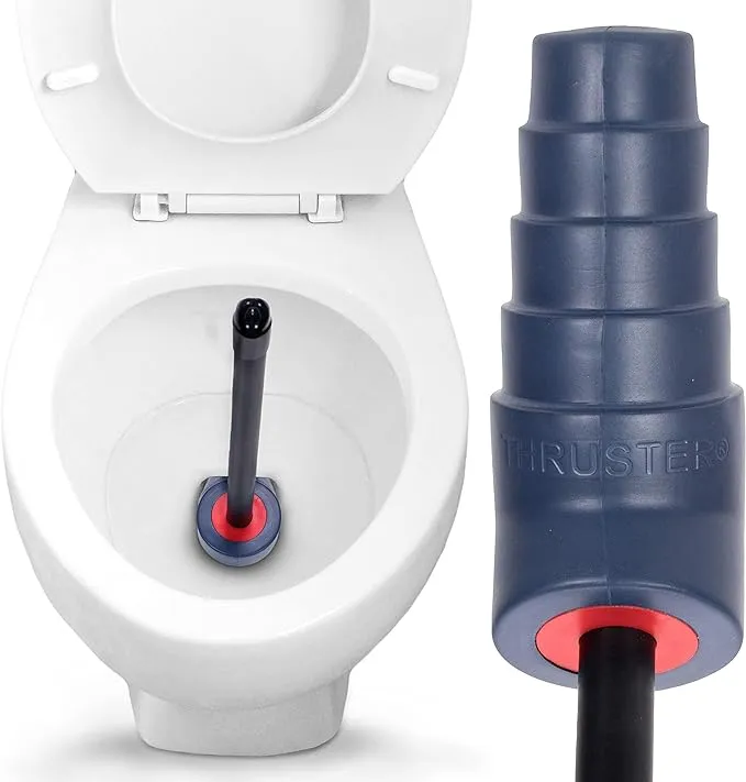 THRUSTER Toilet Plunger for US Siphonic Toilets | Applies Hydraulic Pressure to Unclog The Most Persistent Blockages| Best Heavy Duty Toilet Plunger and Unblocker for US Blocked Toilets