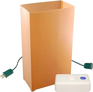 LumaBase Electric Luminaria Kit, Tan - Set of 10