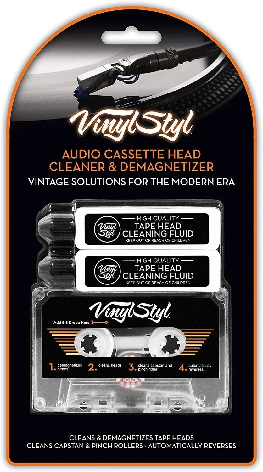 Vinyl Styl Home & Portable Cassette Head Cleaner/Demagnetizer Electronic Cleaning Kit