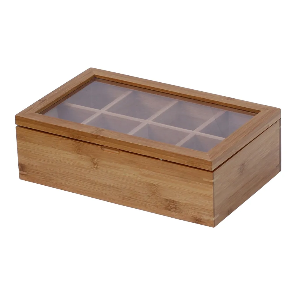 Oceanstar - TB1323 Oceanstar Bamboo Tea Box, 12 Inch, Natural