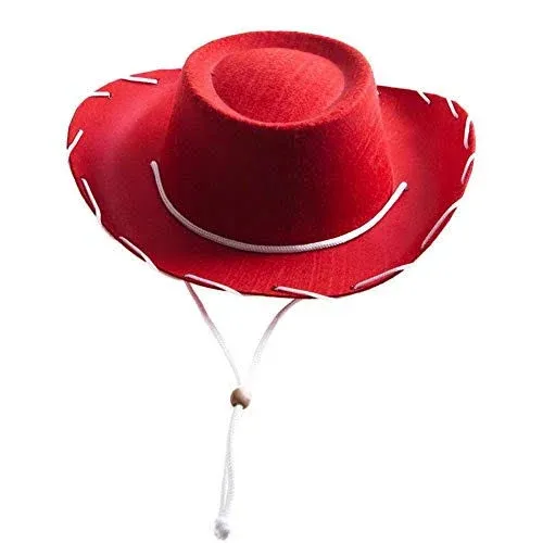 century novelty children's red felt cowboy hat