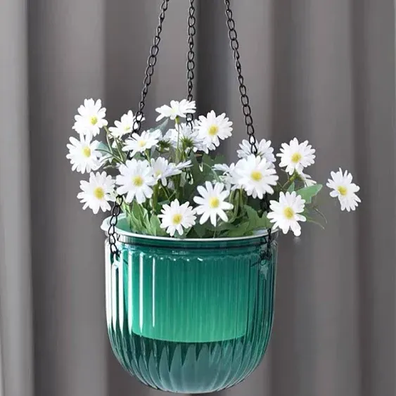 2 Pack Self Watering Indoor Hanging Flower Pots