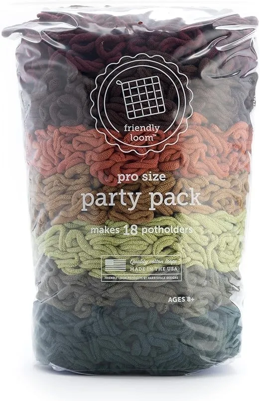 Friendly Loom PRO Size Potholder Loops Party Pack