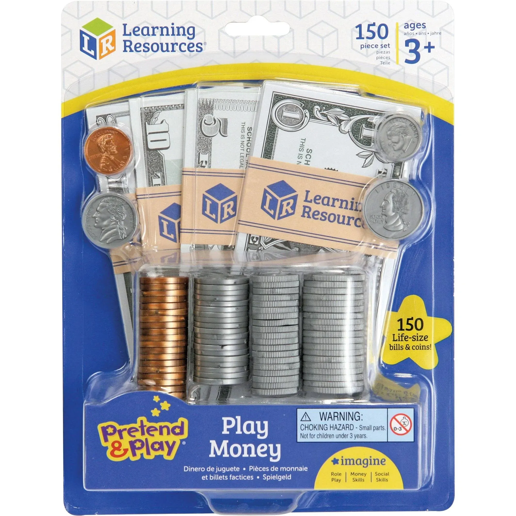 Learning Resources Pretend Play Money Kids Ages 3+, Fake Money