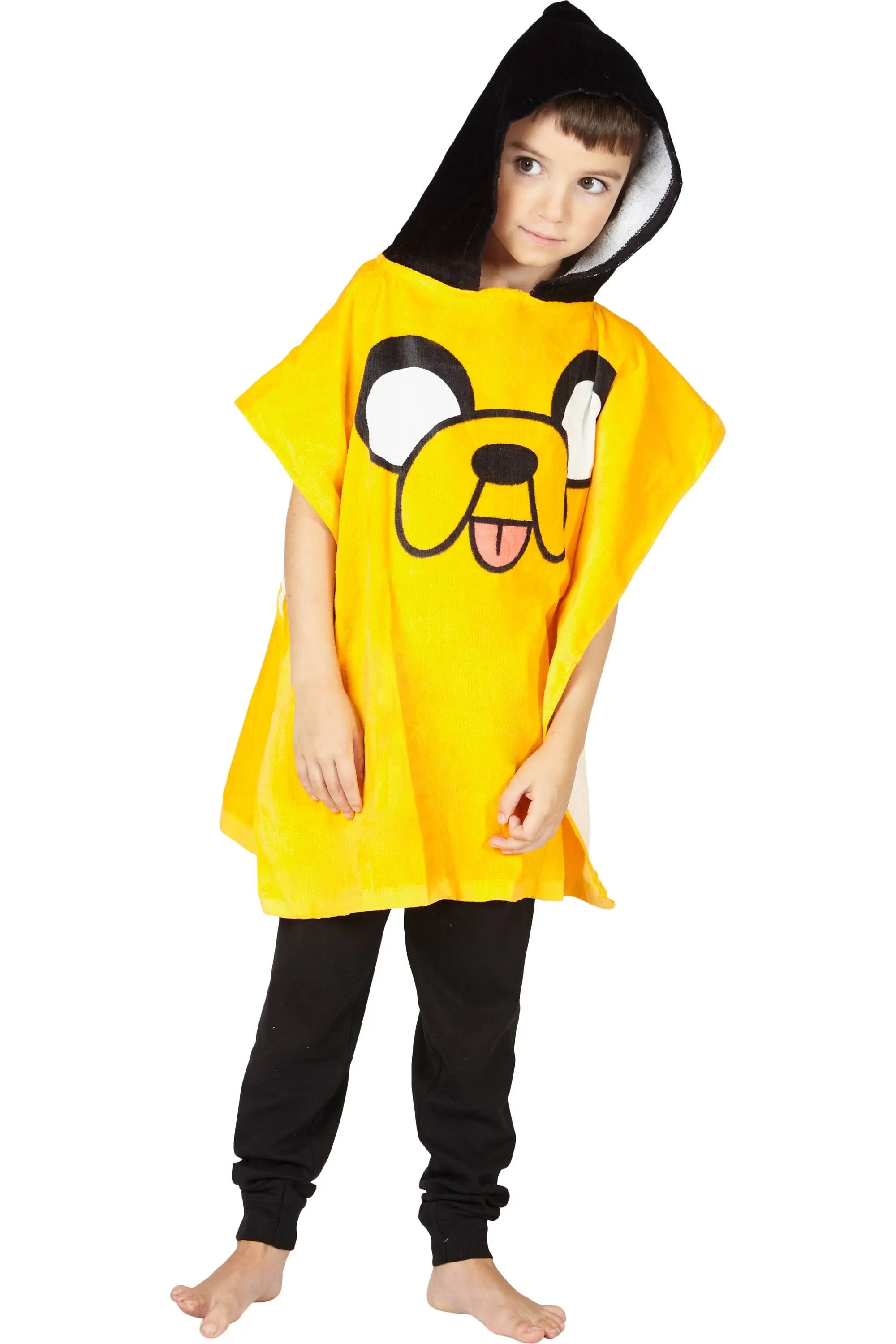 Adventure Time Boys' Jake the Dog Hooded Poncho