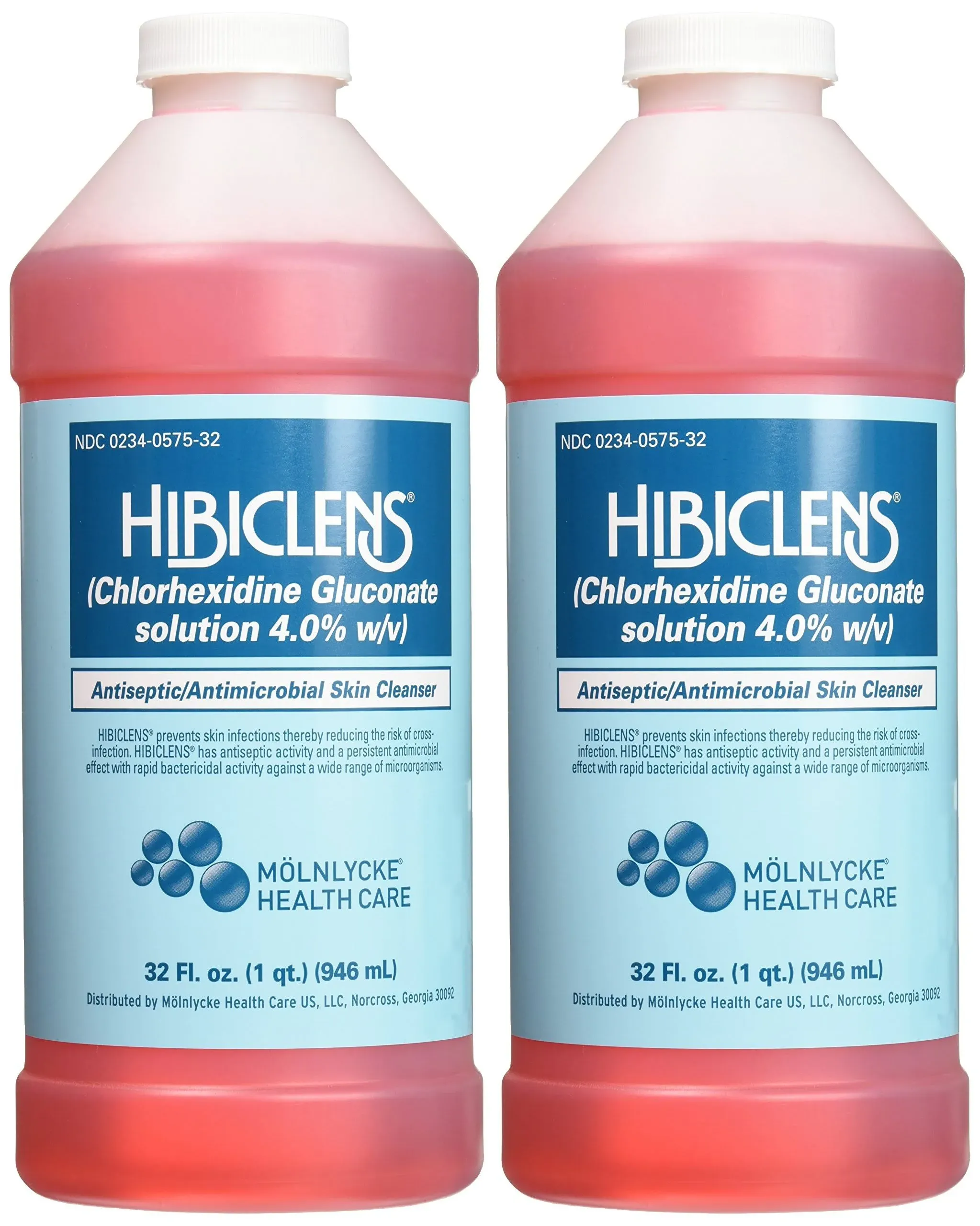 Hibiclens Antimicrobial Skin Liquid Soap 32 Fluid Ounce (Pack of 2)