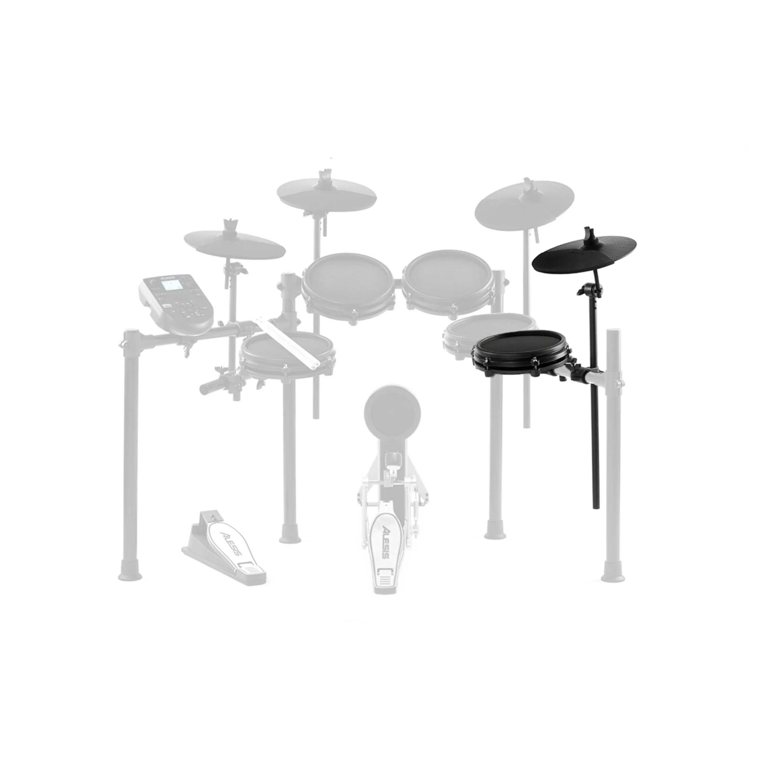 Alesis Drums Nitro Mesh Expansion Pack - Drum Set Expansion for the Nitro Mesh Electric Drum Kit with a Dual Zone Mesh Drum Pad and 10-inch Cymbal