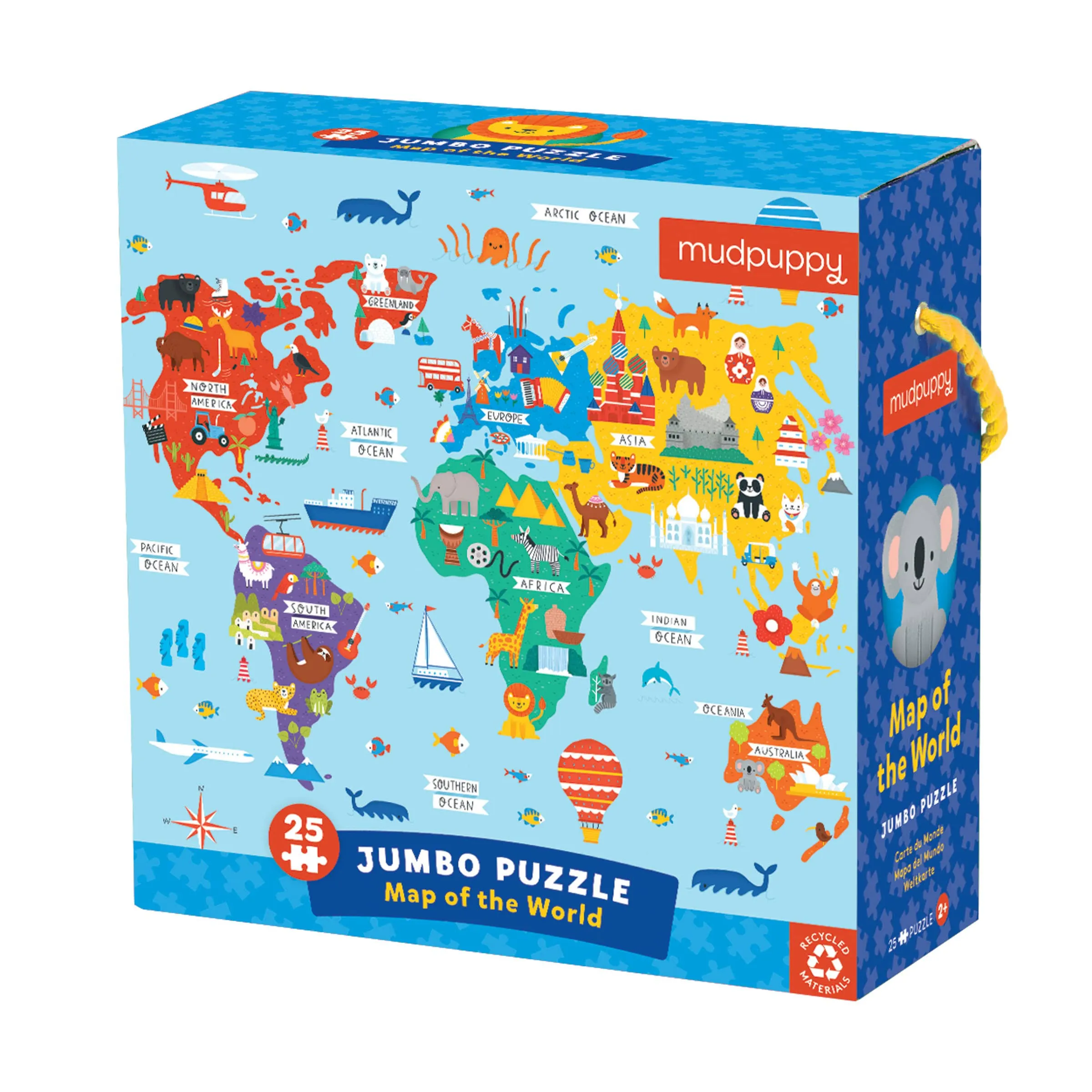 Map of the World Jumbo Puzzle a book by Mudpuppy