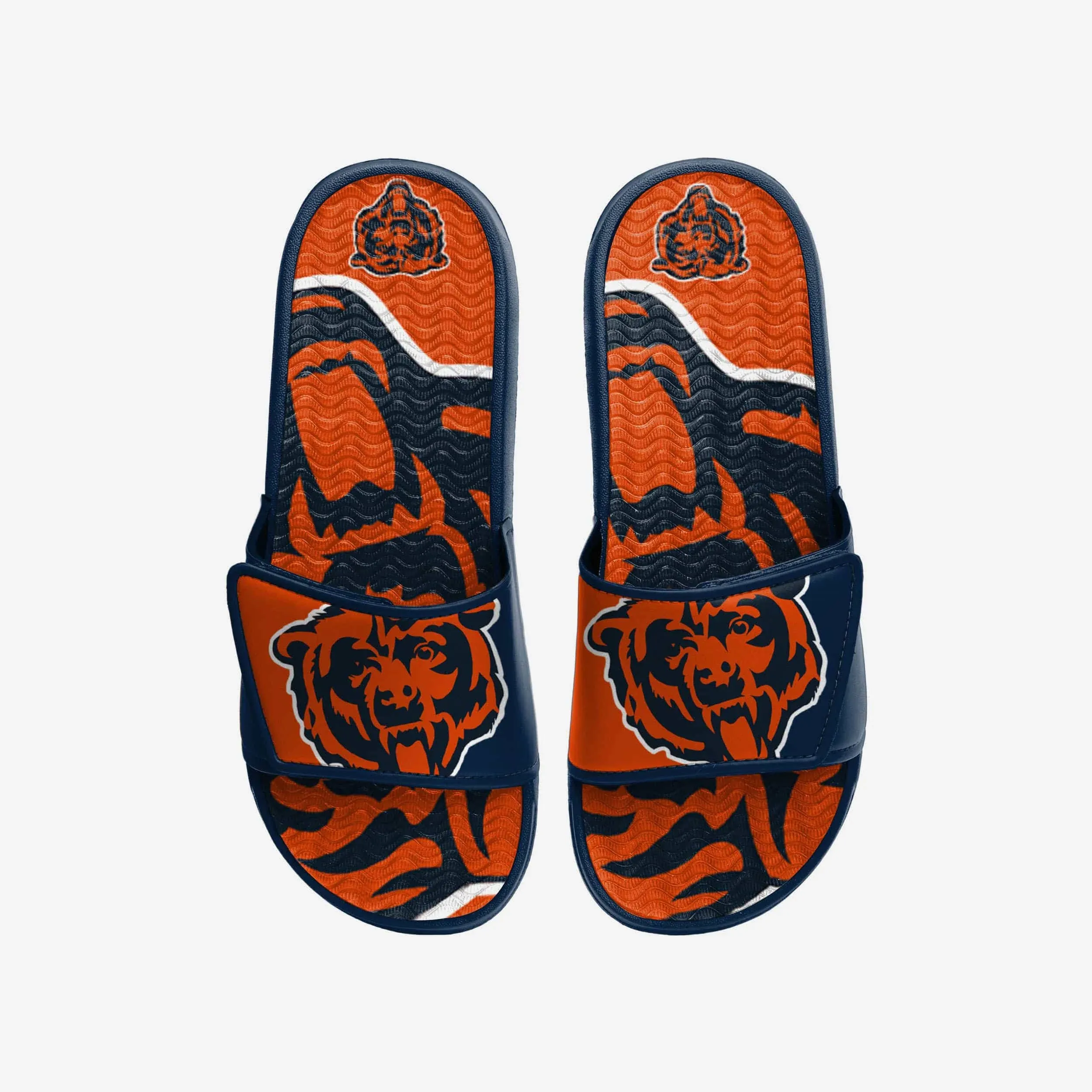 FOCO Men's NFL Team Logo Sport Shower Foam Slide Flip Flop Sandals