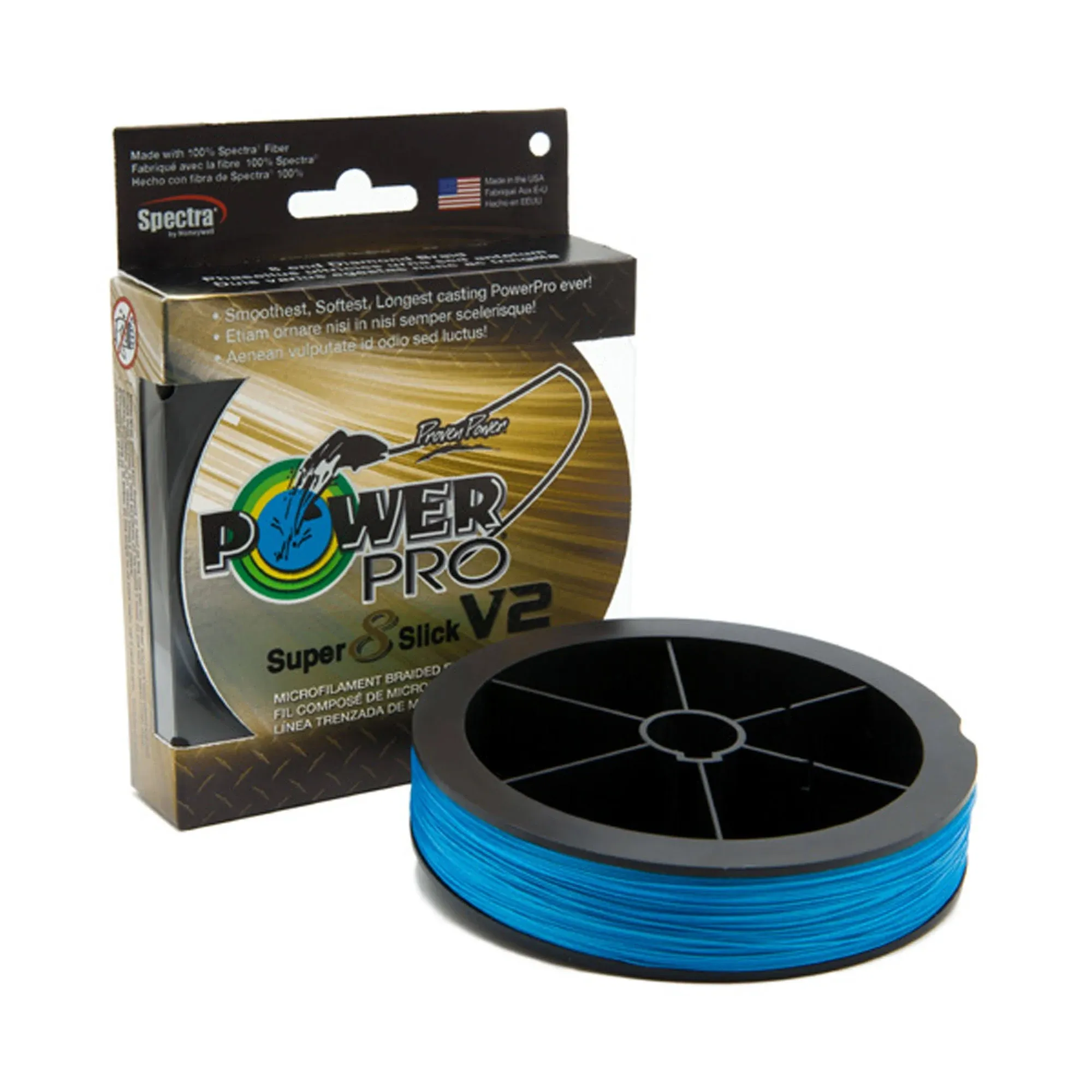 PowerPro Super 8 Slick V2 - 1500 yd. Spool - 50 lb - Blue