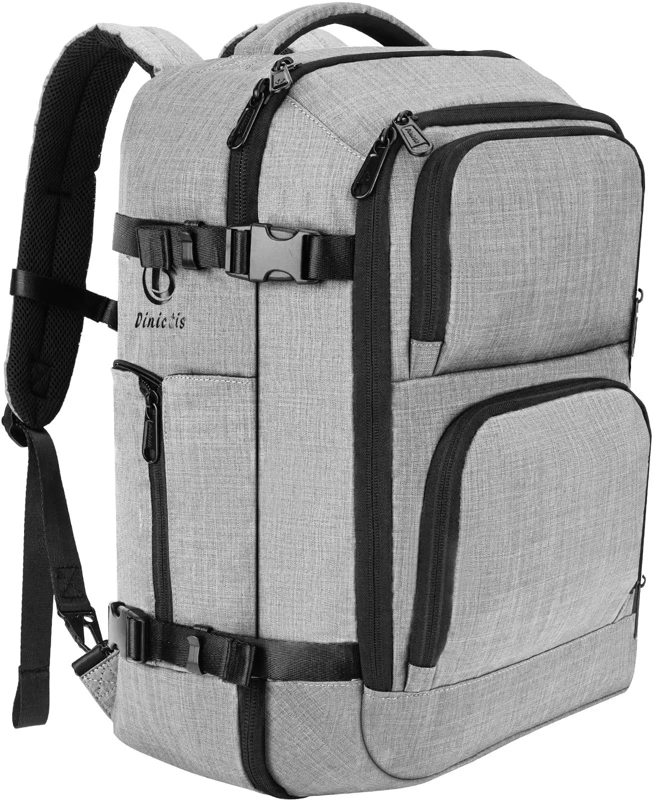 40L Travel Backpack for Men Women Carry on Flight Approved Backpack Grey