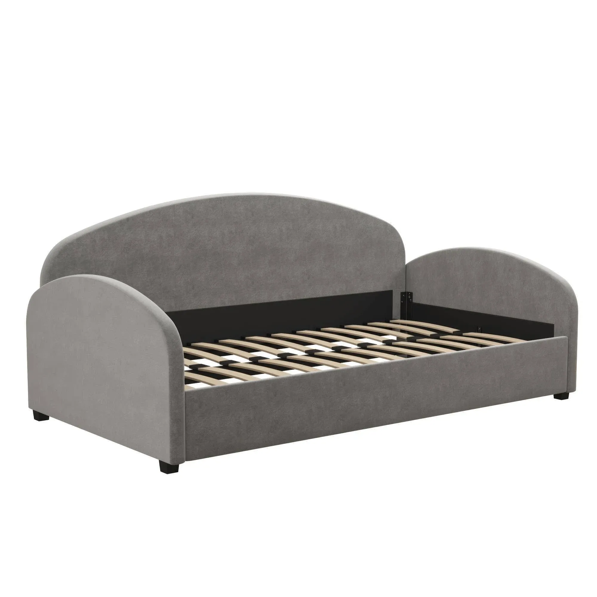 Mr. Kate Moon Upholstered Daybed Frame, Twin, Light Gray Velvet