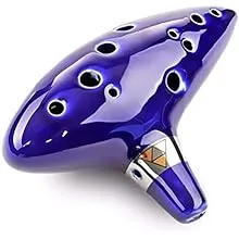 5 Colors 12 Holes Kiln-fired Ceramic Alto C Legend of Zelda Zelda Ocarina Flute of Time Ceramic (blue)5 Colors 12 Holes Kiln-fired Ceramic Alto C Legend of Ze…