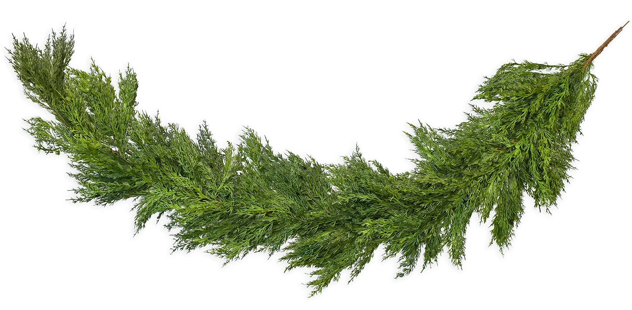 Vita Domi 72" Faux Cedar Garland Artificial Realistic, Green Garland, Faux Cypress Garland, Christmas Garlands, Evergreen Garland, 6 ft Indoor