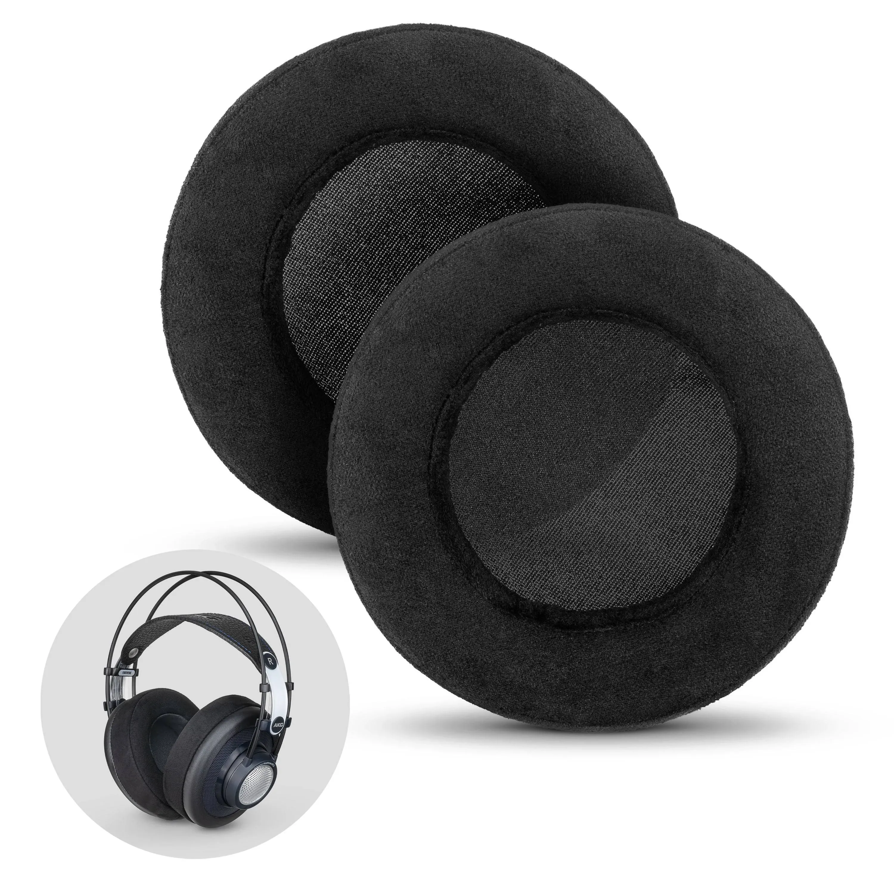 BRAINWAVZ XL Micro Suede Memory Foam Earpads for AKG 701 & Many Other Large Over The Ear Headphones - Sennheiser, JBL, Bayerdynamic, HifiMan, ATH, Philips, Fostex, Sony Ear Pads