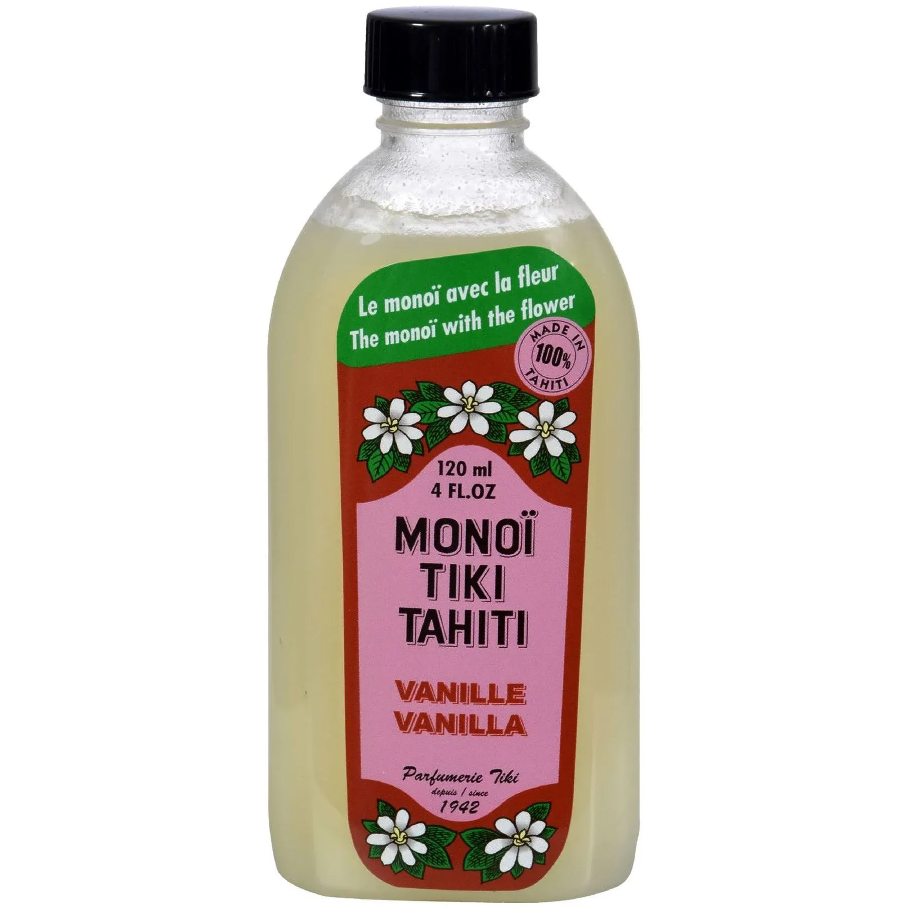 Monoi Tiare Tahiti Tipanie Scented Coconut Oil With Vanilla - 4 Oz 