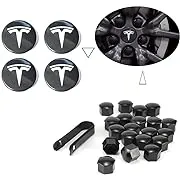 Model 3 Aero Wheel Cap Kit Compatible with Tesla Model Y, 3, S, X 2022 Hub Cap A