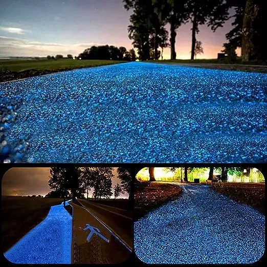 9.7Lbs 2000Pcs Glow in The Dark Stones Garden Pebbles Rocks Indoor Outdoor Decor Luminous Stone for Walkways Driveway Yard Grass Fish Tank Halloween Decoration Large Bag