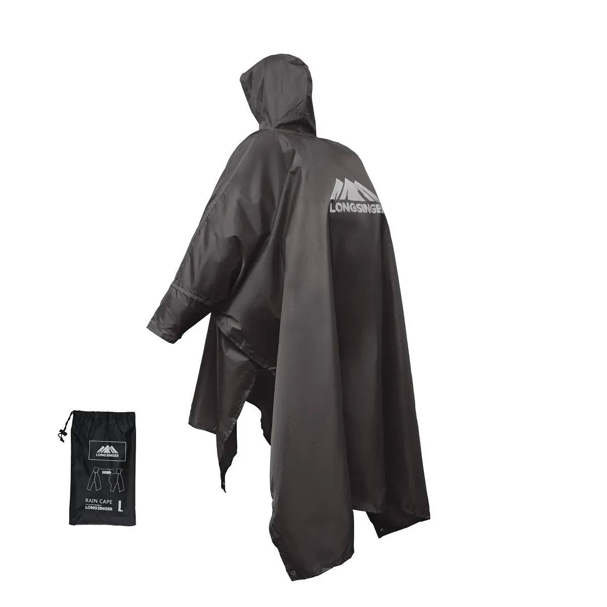 Rain Ponchos for Adults, Waterproof, with Hood and Arms for Hiking, Hunting, ...