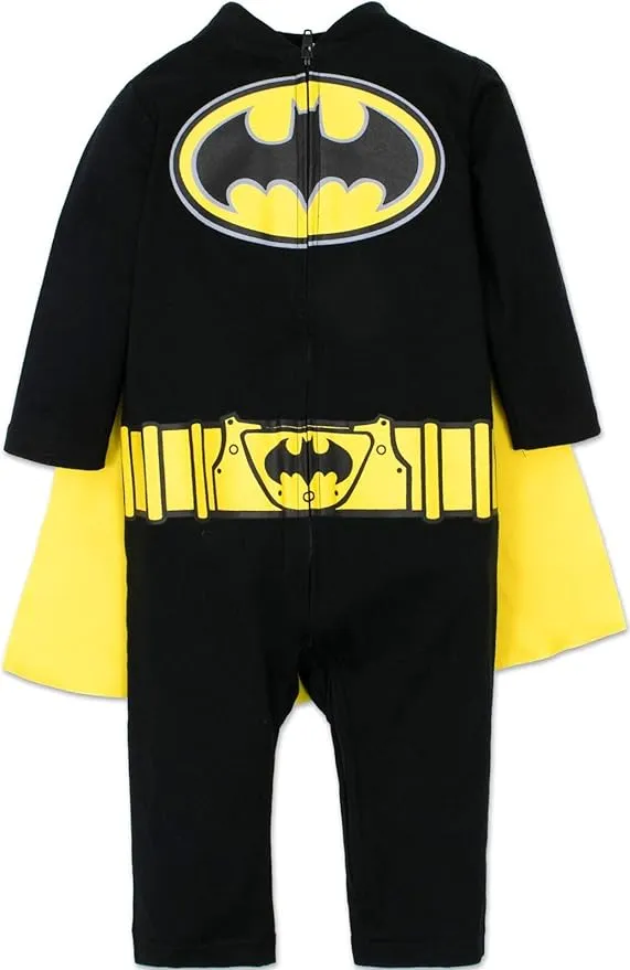 Warner Bros. Batman & Superman Baby Boys' Costume Coveralls with Cape Set