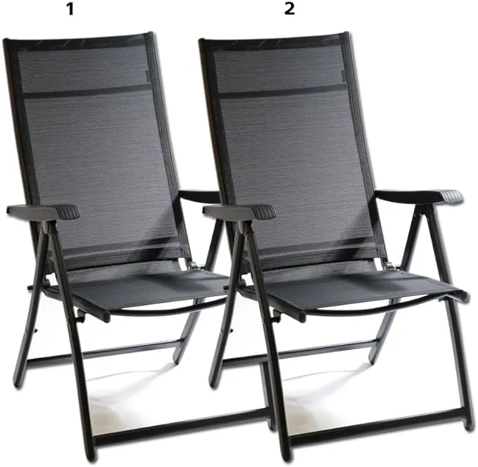 Heavy Duty Durable Adjustable Reclining Folding Chair Outdoor Indoor Garden Pool (2)