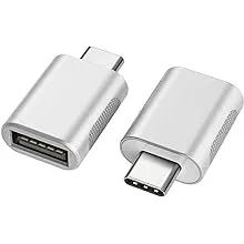 nonda USB C to USB Adapter(2 Pack),USB-C to USB 3.0 Adapter, Thunderbolt 3 to USB Female Adapter OTG for MacBook Pro 2019,MacBook Air 2020,iPad Pro 2020 ,More Type-C Devices(Silver)