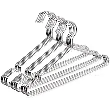 OIKA Clothes Hangers 40 Pack Pants Hangers Stainless Steel Strong Metal Hangers 16.5 Inch for Heavy Duty Coat Hanger