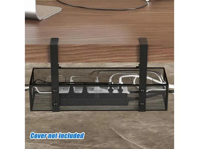 OIAGLH 1 Pcs Under Desk Wire Management Box Clamp Under Table Cord Management Organizer Cable Tray