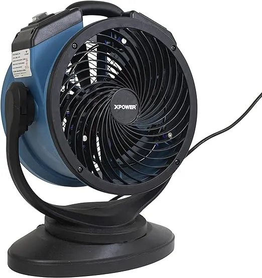 XPOWER FM-68W Multipurpose Oscillating Portable 3-Speed Outdoor Cooling Misting Fan with Built-