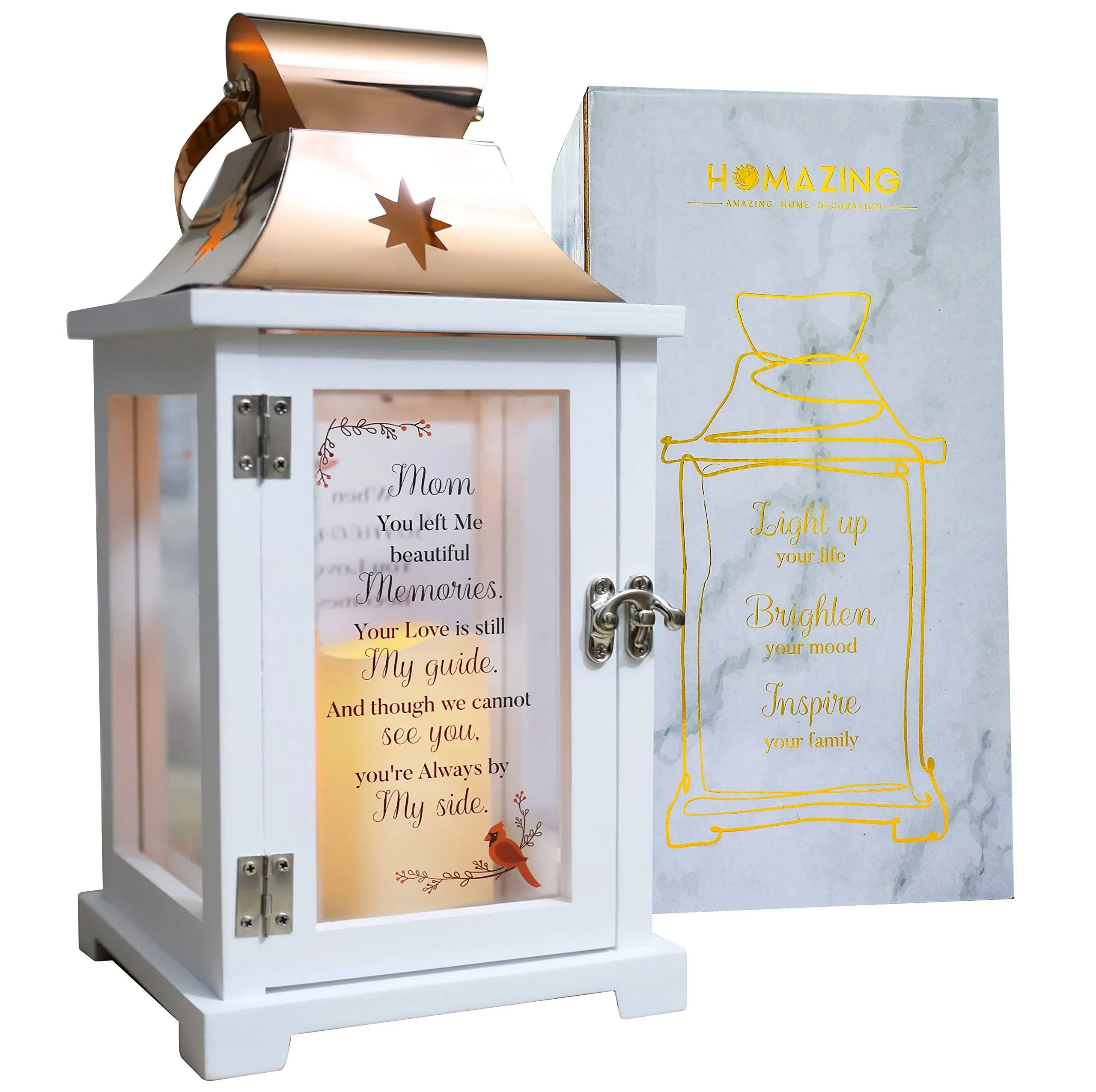 Memorial Lantern - Memorial Gifts for Loss of Mother, Thoughtful Sympathy Gifts