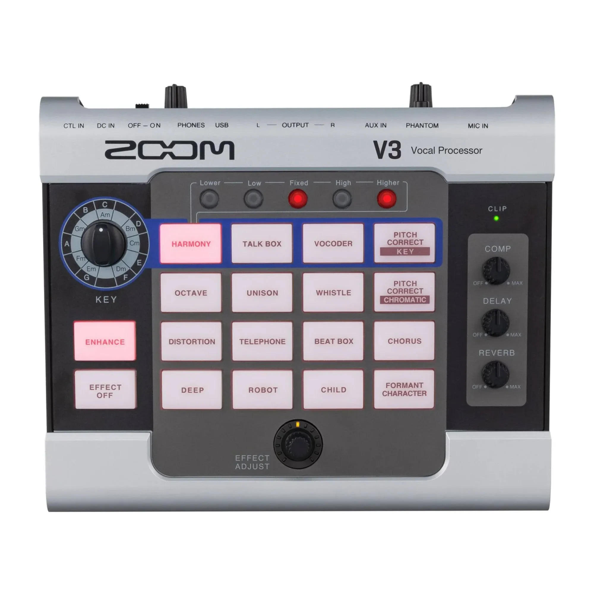 Zoom V3 Vocal Processor, Harmony, Pitch Correction, Reverb, Delay, 16 Studio Grade Effects & Zoom G1X FOUR Guitar Multi-Effects Processor with Expression Pedal, With 70+ Built-in Effects, Tuner