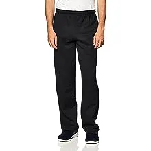 Gildan Men's Open Bottom Pocketed Sweatpant Black S