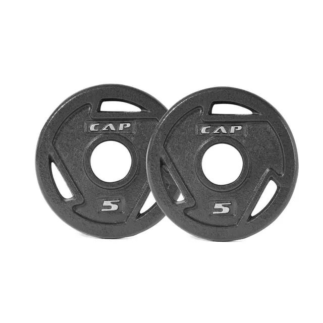 CAP Barbell Black Olympic Grip Plate Set, 10 lb x 2