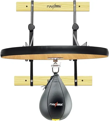 MaxxMMA Speed Bag Platform Kit - Heavy Duty Boxing Training Equipment with Punching Ball, Adjustable Height for Home Fitness, Suitable for Boxing and Fitness Enthusiasts