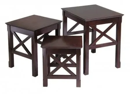 Winsome Wood Xola 21.1-in W x 22.13-in H Cappuccino Wood Veneer Craftsman End Table Assembly Required