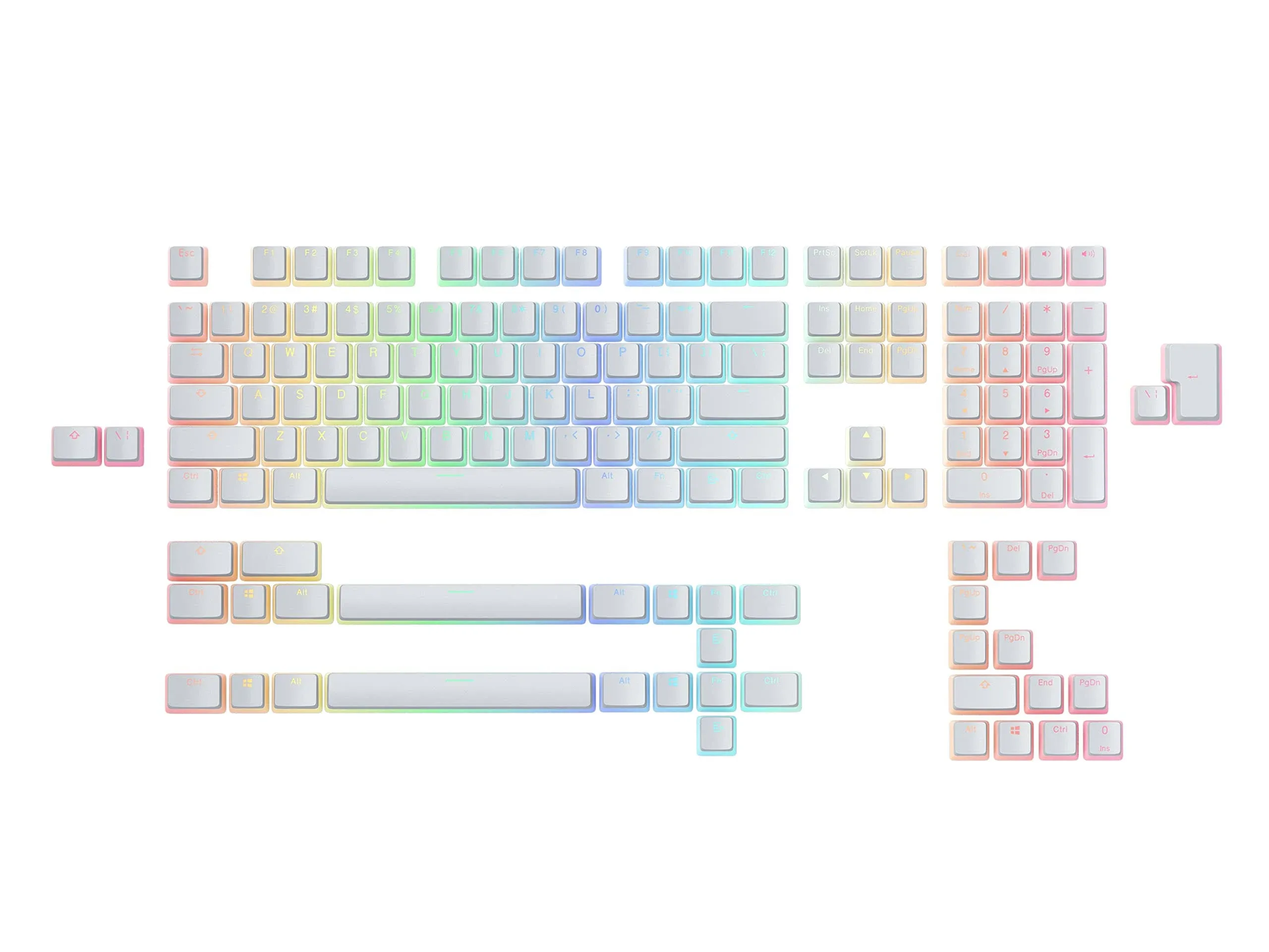 Glorious Aura Mechanical Keyboard Keycaps V2 - White