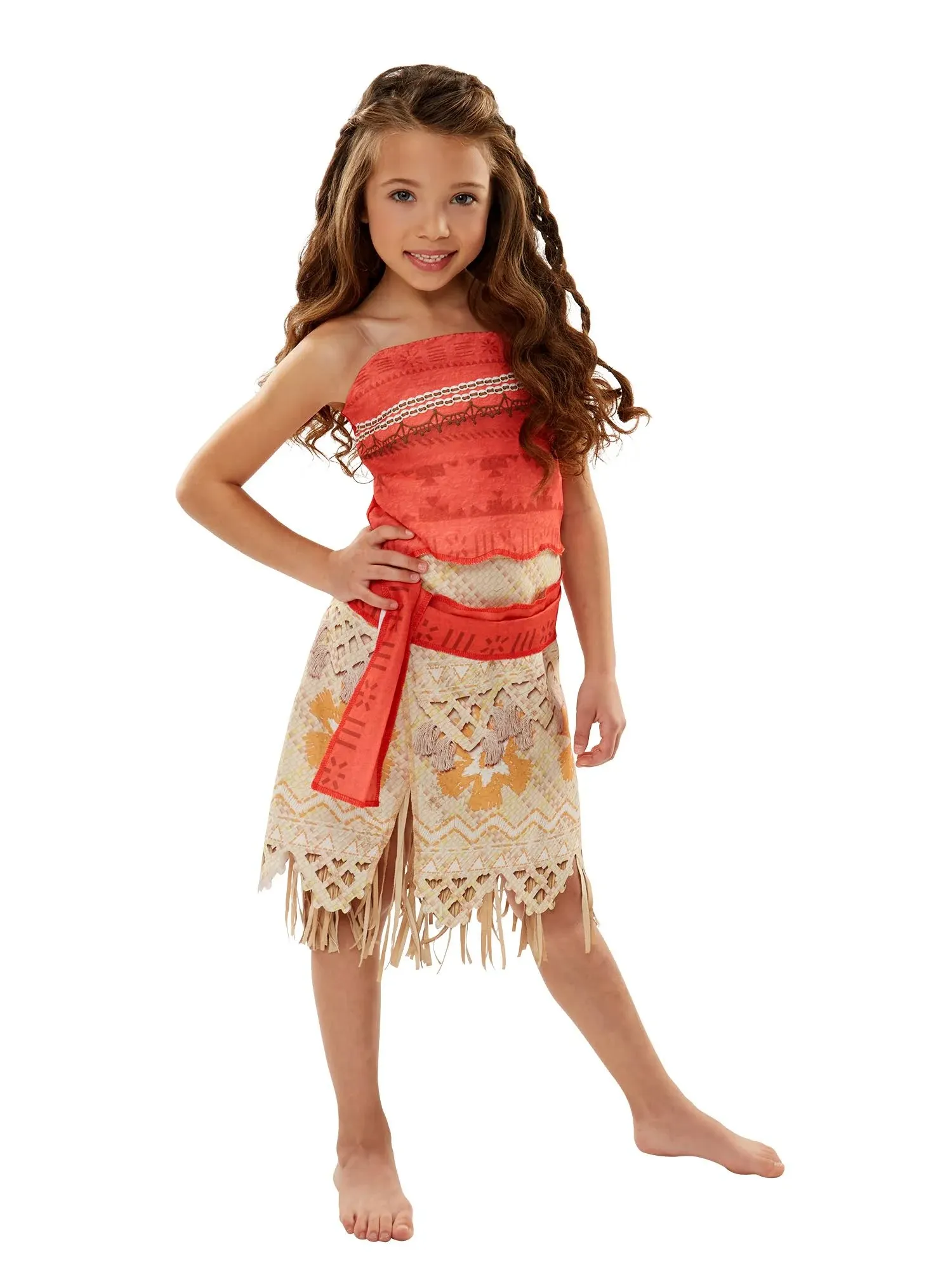 Disney Princess Moana Adventure Girl's Halloween Fancy-Dress Costume, Size: Small, Beige Jakks Pacific