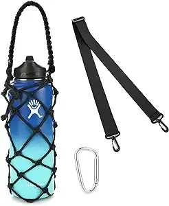 Water Bottle Carrier Strap Wine Cup Holder for Sports Bottle Sling Water Flask 17-25oz 32oz-40oz 64oz