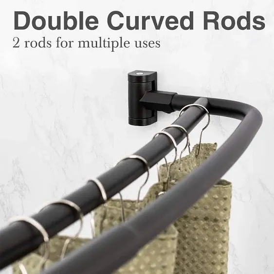 JS Jackson Supplies Double Curved Shower Rod