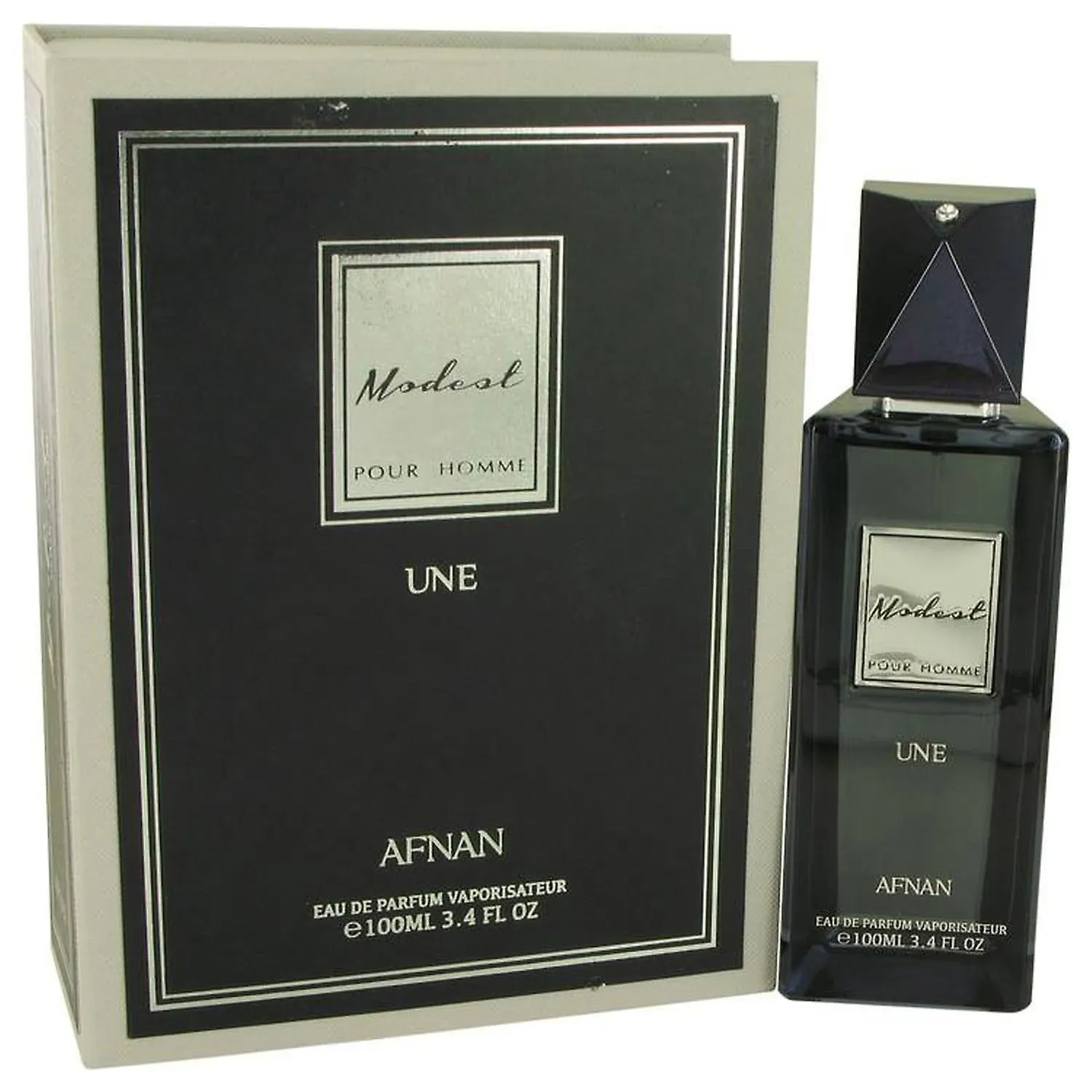 Afnan Modest Une Eau de Parfum Spray for Men, 3.4 Ounce