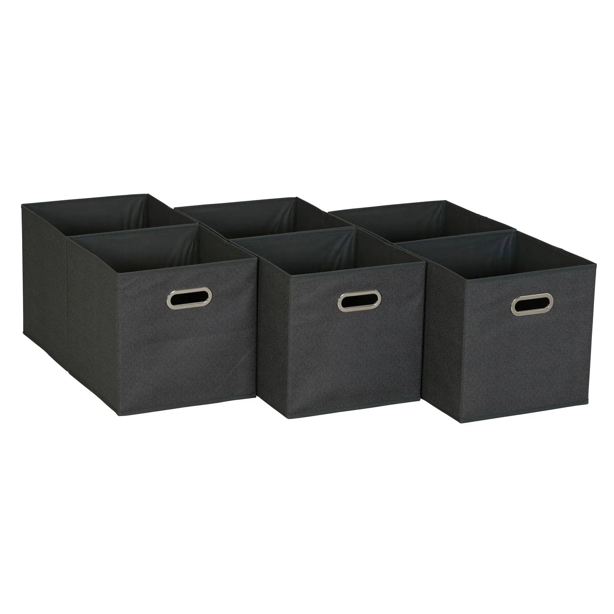 Household Essentials 11" Set of 6 Storage Bins Regal Red