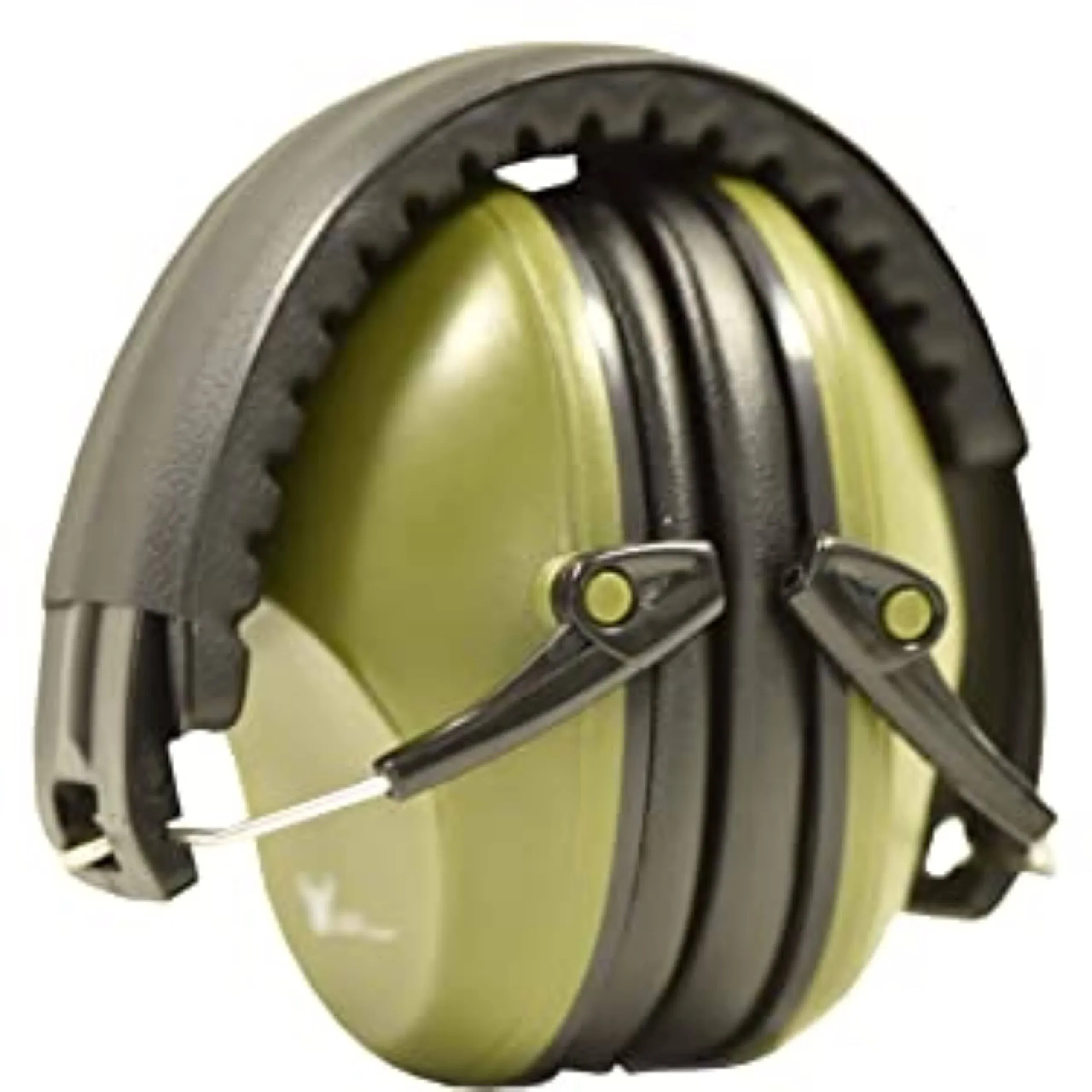 G & F Premium Grade Low Profile Passive Folding Slim Earmuff , Army Green, Size: One Size